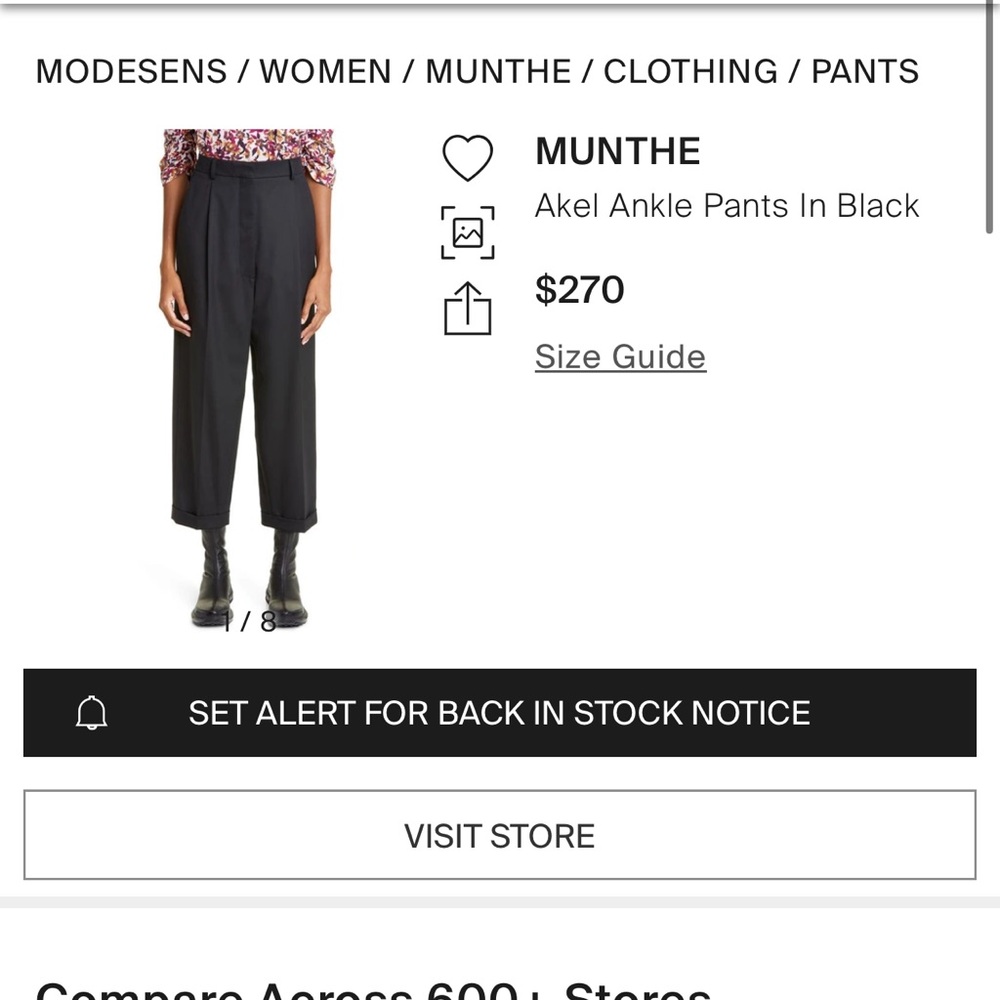 MUNTHE
Akel Ankle Pants In Black
